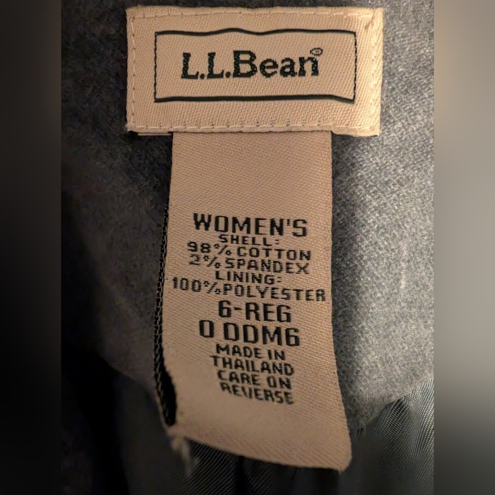 L.L. Bean Women's Lined, Velvet Blazer, Blue, Women's 6 - Picture 3 of 7
